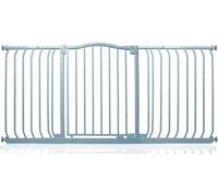 Safetots Cancelletto di Sicurezza con Parte Superiore Incurvata, 152cm - 161cm, Grigio Opaco, Montaggio a Pressione, Cancelletto per Bambini per Porte, Corridoi e Spazi Stretti, Barriera di Sicurezza