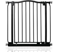 Safetots Cancelletto di Sicurezza con Parte Superiore Incurvata, 152cm - 161cm, Nero Opaco, Montaggio a Pressione, Cancelletto per Bambini per Porte, Corridoi e Spazi Stretti, Barriera di Sicurezza