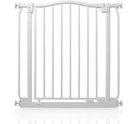 Safetots Cancelletto di Sicurezza con Parte Superiore Incurvata, 71cm - 80cm, Bianco Opaco, Montaggio a Pressione, Cancelletto per Bambini per Porte, Corridoi e Spazi Stretti, Barriera di Sicurezza