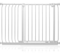 Safetots Cancelletto di Sicurezza Elite, 107cm - 116cm, Bianco Opaco, Cancelletto di Sicurezza a Pressione per Scale, Cancelletto per Bambini per Porte, Barriera di Sicurezza, Installazione Facile