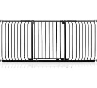 Safetots Cancelletto di Sicurezza Elite, 197cm - 206cm, Nero Opaco, Cancelletto di Sicurezza a Pressione per Scale, Cancelletto per Bambini per Porte, Barriera di Sicurezza, Installazione Facile