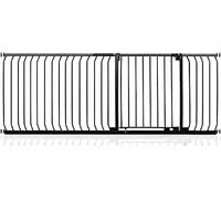 Safetots Cancelletto di Sicurezza Elite, 198cm - 207cm, Nero Opaco, Cancelletto di Sicurezza a Pressione per Scale, Cancelletto per Bambini per Porte, Barriera di Sicurezza, Installazione Facile