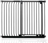 Safetots Cancelletto di Sicurezza Elite Extra Alto, 107cm - 116cm, Nero Opaco, Extra Alto con 96.8cm di Altezza, Cancelletto di Sicurezza a Pressione per Scale, Barriera di Sicurezza