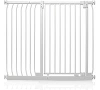 Safetots Cancelletto di Sicurezza Elite Extra Alto, 116cm - 125cm, Bianco Opaco, Extra Alto con 96.8cm di Altezza, Cancelletto di Sicurezza a Pressione per Scale, Barriera di Sicurezza