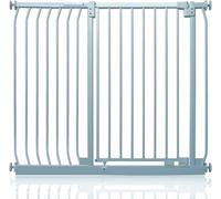 Safetots Cancelletto di Sicurezza Elite Extra Alto, 116cm - 125cm, Grigio Opaco, Extra Alto con 96.8cm di Altezza, Cancelletto di Sicurezza a Pressione per Scale, Barriera di Sicurezza