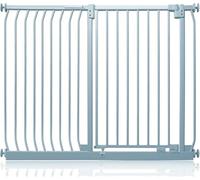 Safetots Cancelletto di Sicurezza Elite Extra Alto, 134cm - 143cm, Grigio Opaco, Extra Alto con 96.8cm di Altezza, Cancelletto di Sicurezza a Pressione per Scale, Barriera di Sicurezza