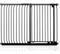 Safetots Cancelletto di Sicurezza Elite Extra Alto, 134cm - 143cm, Nero Opaco, Extra Alto con 96.8cm di Altezza, Cancelletto di Sicurezza a Pressione per Scale, Barriera di Sicurezza