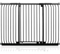 Safetots Cancelletto di Sicurezza Elite Extra Alto, 143cm - 152cm, Nero Opaco, Extra Alto con 96.8cm di Altezza, Cancelletto di Sicurezza a Pressione per Scale, Barriera di Sicurezza