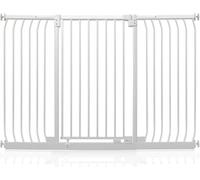 Safetots Cancelletto di Sicurezza Elite Extra Alto, 152cm - 161cm, Bianco Opaco, Extra Alto con 96.8cm di Altezza, Cancelletto di Sicurezza a Pressione per Scale, Barriera di Sicurezza