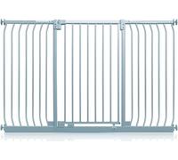 Safetots Cancelletto di Sicurezza Elite Extra Alto, 161cm - 170cm, Grigio Opaco, Extra Alto con 96.8cm di Altezza, Cancelletto di Sicurezza a Pressione per Scale, Barriera di Sicurezza