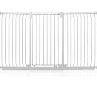 Safetots Cancelletto di Sicurezza Elite Extra Alto, 188cm - 197cm, Bianco Opaco, Extra Alto con 96.8cm di Altezza, Cancelletto di Sicurezza a Pressione per Scale, Barriera di Sicurezza