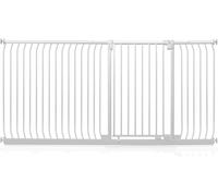 Safetots Cancelletto di Sicurezza Elite Extra Alto, 207cm - 216cm, Bianco Opaco, Extra Alto con 96.8cm di Altezza, Cancelletto di Sicurezza a Pressione per Scale, Barriera di Sicurezza