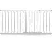 Safetots Cancelletto di Sicurezza Elite Extra Alto, 216cm - 225cm, Bianco Opaco, Extra Alto con 96.8cm di Altezza, Cancelletto di Sicurezza a Pressione per Scale, Barriera di Sicurezza