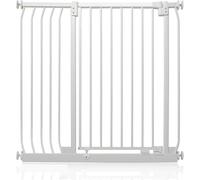 Safetots Cancelletto di Sicurezza Elite Extra Alto, 98cm - 107cm, Bianco Opaco, Extra Alto con 96.8cm di Altezza, Cancelletto di Sicurezza a Pressione per Scale, Barriera di Sicurezza