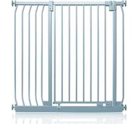 Safetots Cancelletto di Sicurezza Elite Extra Alto, 98cm - 107cm, Grigio Opaco, Extra Alto con 96.8cm di Altezza, Cancelletto di Sicurezza a Pressione per Scale, Barriera di Sicurezza