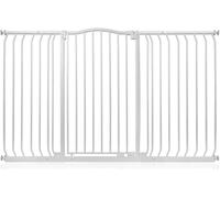Safetots Cancelletto di Sicurezza Extra Alto con Parte Superiore Incurvata, 152cm - 161cm, Bianco Opaco, Extra Alto con 100cm di Altezza, Montaggio a Pressione per Scale, Barriera di Sicurezza