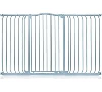 Safetots Cancelletto di Sicurezza Extra Alto con Parte Superiore Incurvata, 152cm - 161cm, Grigio Opaco, Extra Alto con 100cm di Altezza, Montaggio a Pressione per Scale, Barriera di Sicurezza