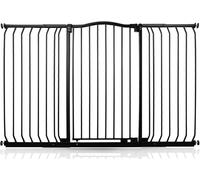 Safetots Cancelletto di Sicurezza Extra Alto con Parte Superiore Incurvata, 152cm - 161cm, Nero Opaco, Extra Alto con 100cm di Altezza, Montaggio a Pressione per Scale, Barriera di Sicurezza