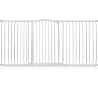 Safetots Cancelletto di Sicurezza Extra Alto con Parte Superiore Incurvata, 188cm - 197cm, Bianco Opaco, Extra Alto con 100cm di Altezza, Montaggio a Pressione per Scale, Barriera di Sicurezza