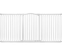 Safetots Cancelletto di Sicurezza Extra Alto con Parte Superiore Incurvata, 197cm - 206cm, Bianco Opaco, Extra Alto con 100cm di Altezza, Montaggio a Pressione per Scale, Barriera di Sicurezza