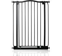 Safetots Cancelletto di Sicurezza Extra Alto con Parte Superiore Incurvata, 71cm - 80cm, Nero Opaco, Extra Alto con 100cm di Altezza, Montaggio a Pressione per Scale, Barriera di Sicurezza