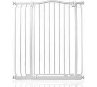 Safetots Cancelletto di Sicurezza Extra Alto con Parte Superiore Incurvata, 80cm - 89cm, Bianco Opaco, Extra Alto con 100cm di Altezza, Montaggio a Pressione per Scale, Barriera di Sicurezza