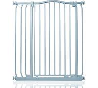 Safetots Cancelletto di Sicurezza Extra Alto con Parte Superiore Incurvata, 80cm - 89cm, Grigio Opaco, Extra Alto con 100cm di Altezza, Montaggio a Pressione per Scale, Barriera di Sicurezza