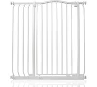 Safetots Cancelletto di Sicurezza Extra Alto con Parte Superiore Incurvata, 89cm - 98cm, Bianco Opaco, Extra Alto con 100cm di Altezza, Montaggio a Pressione per Scale, Barriera di Sicurezza