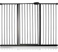Safetots Cancelletto di Sicurezza Extra Alto in Metallo con Chiusura a Pressione, 139,8cm - 147,4cm, Nero Opaco, 104cm di Altezza, Cancelletto per Scale Extra Alto, Cancelletto per Bambini Alto