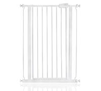 Safetots Cancello di Sicurezza Extra Alto in Metallo con Chiusura a Pressione, 75cm - 82.6cm, Bianco, Altezza 104cm, Cancello per Scale Extra Alto, Cancello per Bambini Alto