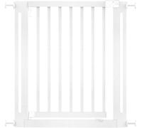 Safetots Cancelletto Elegance in Legno, Bianco, 79cm - 87cm, Cancelletto di Sicurezza a Pressione, Passaggio Extra Largo di 57cm, Extra Largo in un Pezzo Unico, Barriera di Sicurezza