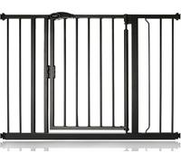 Safetots Cancelletto per Scale a Pressione con Chiusura Automatica, 103,8cm - 110,8cm, Nero Opaco, Cancelletto a Chiusura Automatica per Bambini, Barriera di Sicurezza per Bambini