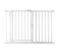 Safetots Cancelletto per Scale a Pressione con Chiusura Automatica, 111cm - 118cm, Bianco, Cancelletto a Chiusura Automatica per Bambini, Barriera di Sicurezza per Bambini