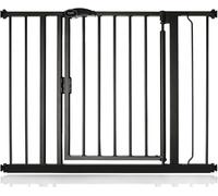 Safetots Cancelletto per Scale a Pressione con Chiusura Automatica, 96,6cm - 103,6cm, Nero Opaco, Cancelletto a Chiusura Automatica per Bambini, Barriera di Sicurezza per Bambini