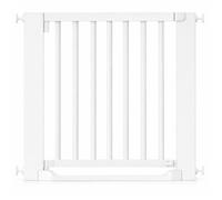 Safetots Cancello in legno Heritage a gradini piatti, bianco, 79-87 cm, montaggio a pressione