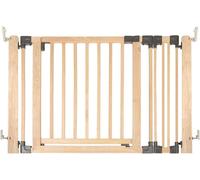 Safetots Divisorio Multipannello in Legno, Fino a 116cm, Legno Naturale, 76cm di Altezza, Barriera Versatile a più Pannelli, Divisorio per Stanze con Cancelletto per Bambini e Neonati