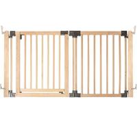 Safetots Divisorio Multipannello in Legno, Fino a 156cm, Legno Naturale, 76cm di Altezza, Barriera Versatile a più Pannelli, Divisorio per Stanze con Cancelletto per Bambini e Neonati