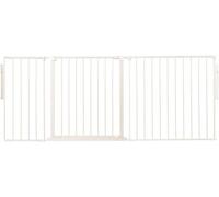 Safetots Divisorio Premium Multipannello, Fino a 187cm di Larghezza, Bianco, 70cm di Altezza, Barriera Divisoria Multipannello Versatile, Divisorio per Stanze per Bambini e Neonati con Cancelletto