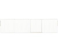 Safetots Divisorio Premium Multipannello, Fino a 298cm di Larghezza, Bianco, 70cm di Altezza, Barriera Divisoria Multipannello Versatile, Divisorio per Stanze per Bambini e Neonati con Cancelletto