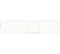 Safetots Divisorio Premium Multipannello, Fino a 331cm di Larghezza, Bianco, 70cm di Altezza, Barriera Divisoria Multipannello Versatile, Divisorio per Stanze per Bambini e Neonati con Cancelletto