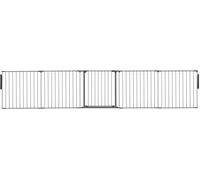 Safetots Divisorio Premium Multipannello, Fino a 370cm di Larghezza, Grigio, 70cm di Altezza, Barriera Divisoria Multipannello Versatile, Divisorio per Stanze per Bambini e Neonati con Cancelletto