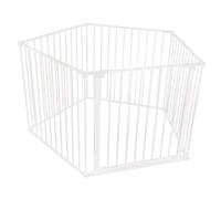Safetots Recinto da Gioco a Forma di Pentagono Bianco, 5 Pannelli, 1 Pannello Porta da 72cm e 4 Pannelli Laterali da 72cm, Recinto per Bambini, Area Gioco per Bambini, Installazione Semplice