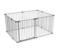Safetots Recinto Gioco Premium Multipannello, 105cm x 144cm, Grigio, 70cm di Altezza, zona Gioco per Bambini