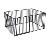 Safetots Recinto Gioco Premium Multipannello, 105cm x 144cm, Nero, 70cm di Altezza, zona Gioco per Bambini