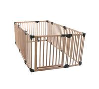 Safetots Recinto Zona Gioco in Legno, 120cm x 200cm, Legno Naturale, 76cm di Altezza, Recinto per Bambini, zona Gioco per Neonati e Bambini piccoli, box Gioco Spazioso, Installazione Facile