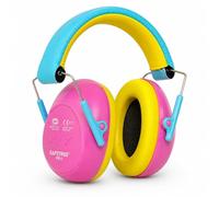 SAFETREE Cuffie antirumore per bambini, SNR 24 dB, per imparare e dormire, pieghevoli e leggere, in ABS e schiuma morbida, protezione per autismo, giardino, tosaerba e viaggi, Colore: rosa