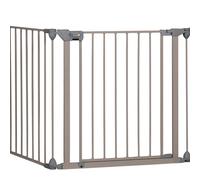Safety 1st Modular Cancelletto Sicurezza Scale, Camini e Grandi Vani, Composto da 3 Moduli Pieghevoli, per Aperture 40 cm - 214 cm, Altezza 71 cm, Grigio Chiaro