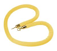Safety Crowd Control Queue Line Barrier Rope,Velvet Hanging Stanchion Rope Foam Core, VIP Entry Divider Rope for Bank Hotel Hospital(Yellow,2m/6.6ft/79inch)