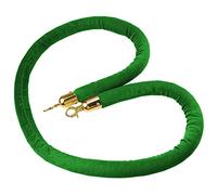 Safety Crowd Control Queue Line Barrier Rope,Velvet Hanging Stanchion Rope Foam Core, VIP Entry Divider Rope for Bank Hotel Hospital(Green,0.6m/2ft/24inch)