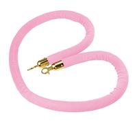 Safety Crowd Control Queue Line Barrier Rope,Velvet Hanging Stanchion Rope Foam Core, VIP Entry Divider Rope for Bank Hotel Hospital(Pink,0.6m/2ft/24inch)